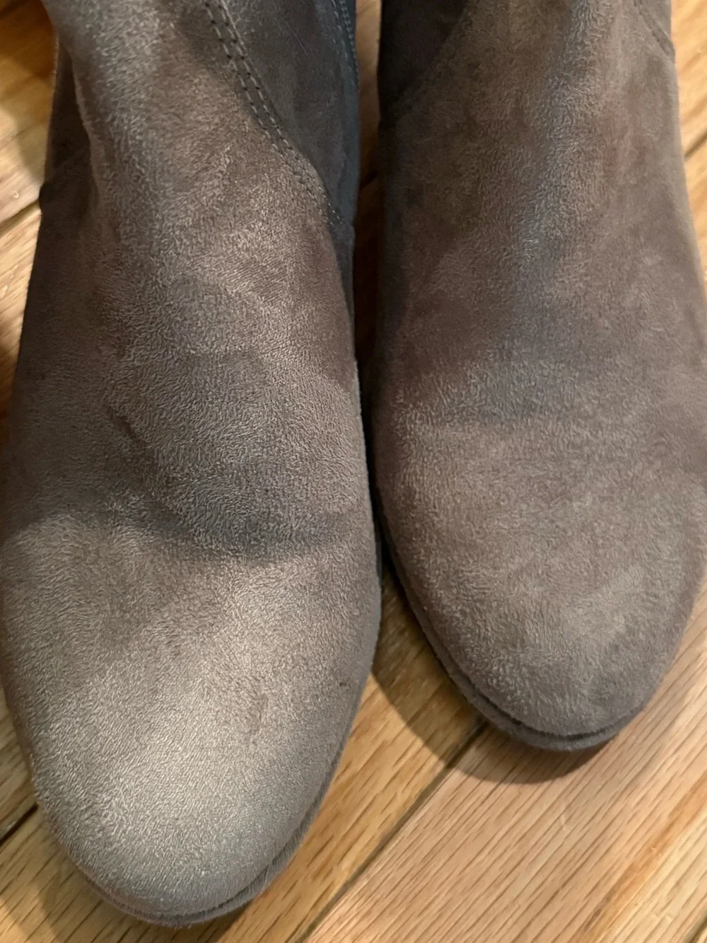 Liz Claiborne Taupe Over-the-Knee Suede Block Heel Boots Size 6